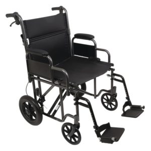 22" Bariatric Steel Transport Chair