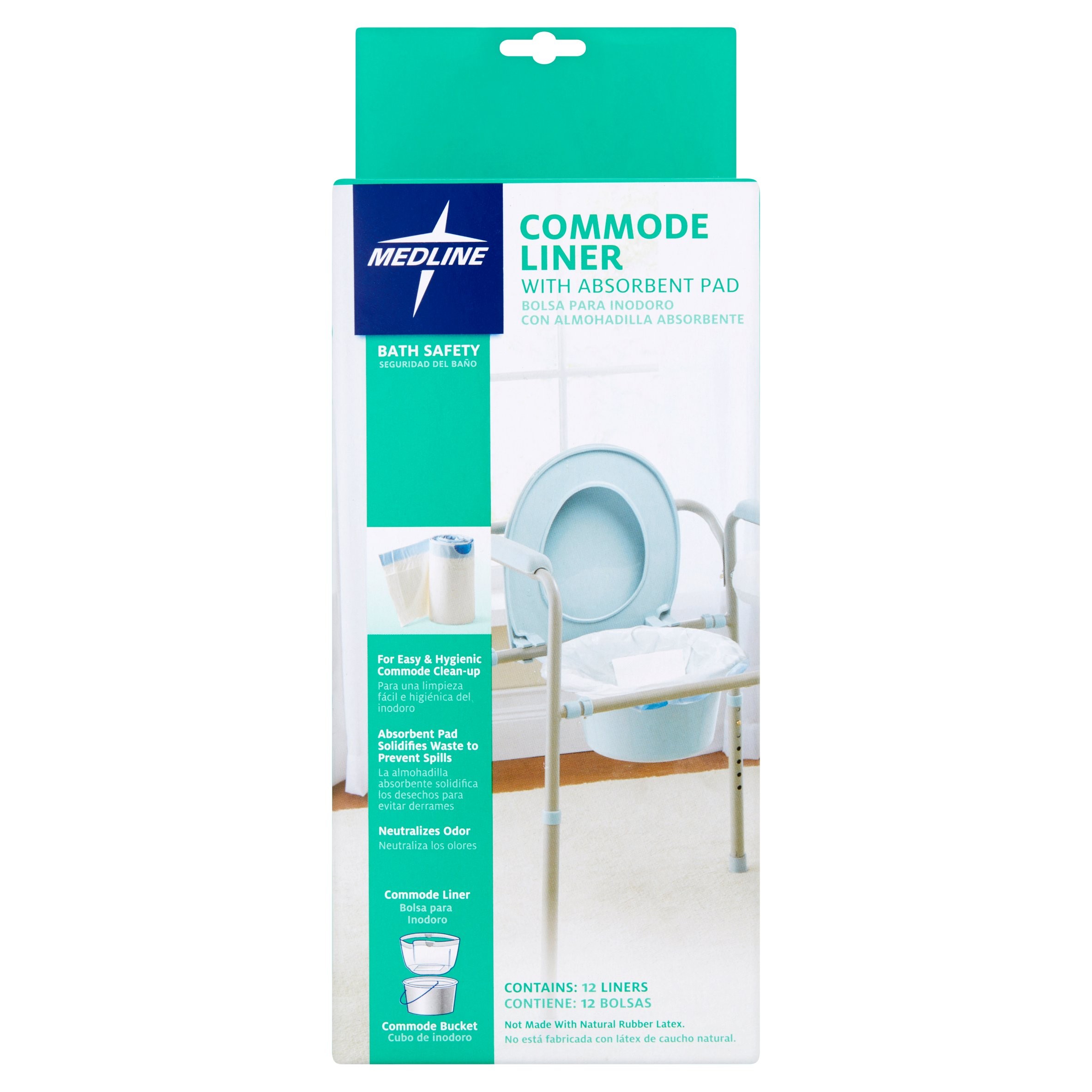 Commode Liner with Absorbent Pad