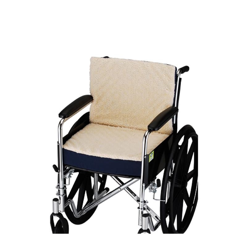 Convoluted Seat/Back Wheelchair Cushion with Fleece Cover