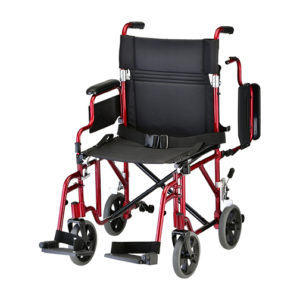 19 inch Transport Chair with Detachable Arms