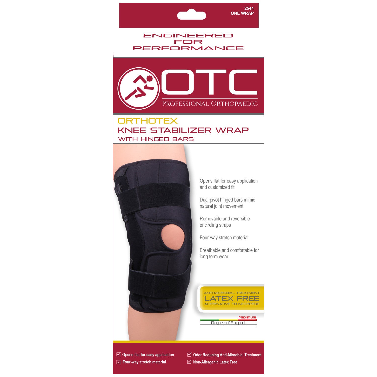 ORTHOTEX KNEE STABILIZER WRAP - HINGED BARS - Image 3